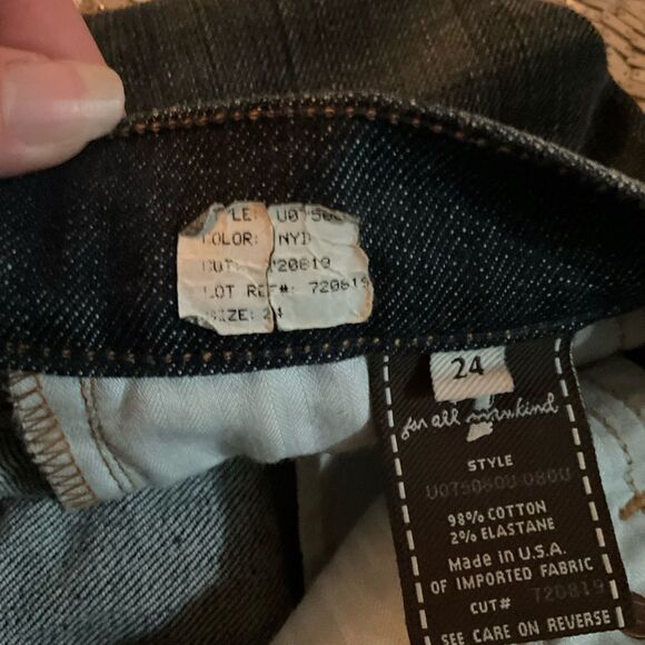 7 for All Mankind Low Rise Boot Cut Jeans 24 X 32 - Picture 10 of 11